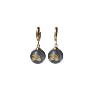 Aretes Florece gris