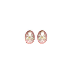 Aretes semilla rosa traslúcido