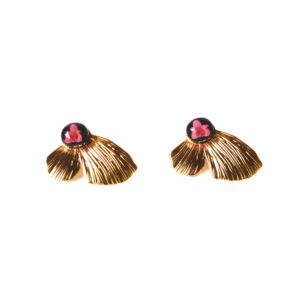 Aretes pétalo negros