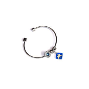 Pulsera Resplandece azul plateada