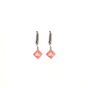 Aretes Resplandece Rosa-plateados
