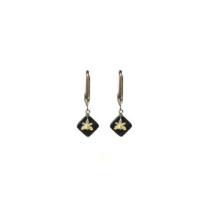Aretes Resplandece negros-plateados