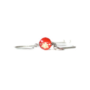 Pulsera Florece roja plateada