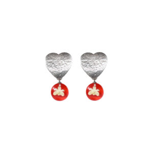 Aretes Amore plateados
