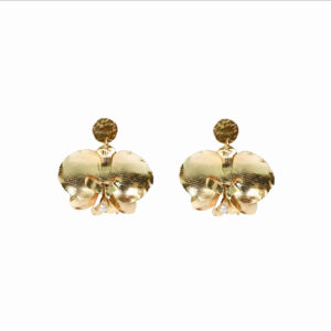 Aretes Phala dorados colgantes