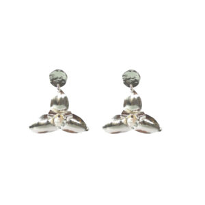 Aretes Alba plateados colgantes