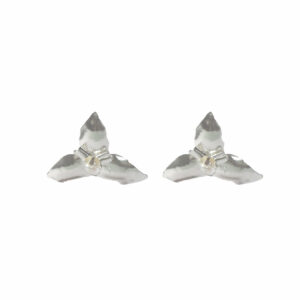 Aretes Alba Plateados pegados