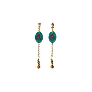Aretes Etérea Verde azulado
